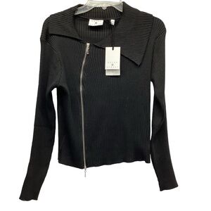 Daisy Street Black Ribbed Asymmetrical Sweater NWT Size 1X